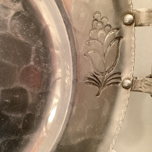 Buenilum Hand Wrought Aluminum Handled Tray - Picture 4 of 6